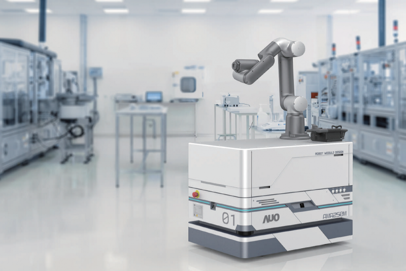 stake整合AI人工智慧、IoT物聯網與Cloud雲端平台服務，開發模組化AMR 250M自主移動機器人，滿足多元自動化生產需求，在智慧工廠中扮演著串接和搬運的角色